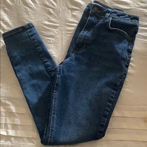 High waisted skinny jeans